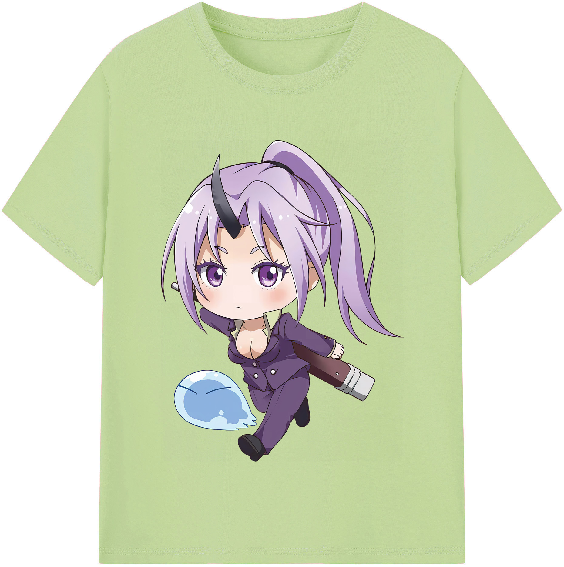 （画像用） 転スラ Regarding Reincarnated to Slime 綿100％半袖Tシャツ（フロントプリント）
